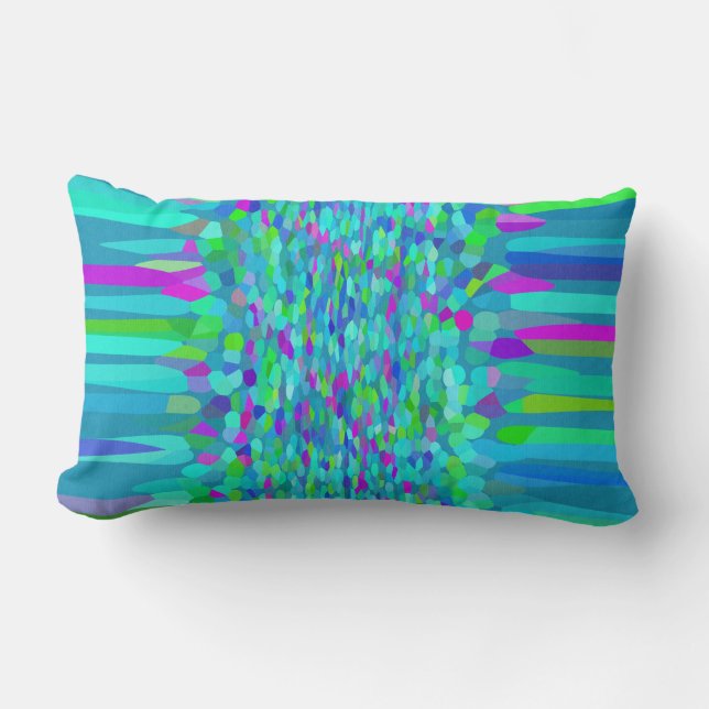 Confetti Blues Fringe Kussen (Voorkant)