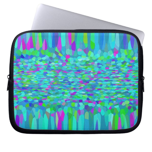 Confetti Blues Fringe Laptop Sleeve (Voorkant)