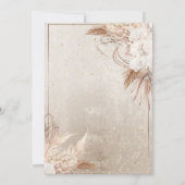 Confetti Boho Bloemen Pampas  30e Verjaardagsfeest Kaart (Achterkant)