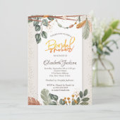 Confetti Boho Bruiloftsfeest Kaart (Staand voorkant)