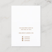 Confetti Boho Terracotta Waterverf Ketting Visitekaartje (Achterkant)