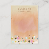 Confetti Boho Terracotta Waterverf Ketting Visitekaartje (Voorkant)