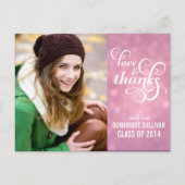 Confetti Bokeh Afstuderen Foto Dank u Briefkaart (Voorkant)
