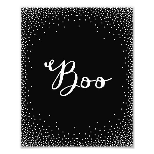 Confetti Boo | Halloween Art Print Foto Afdruk (Voorkant)