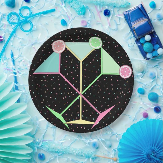 Confetti Borden, Martini-Borden, papieren Borden Papieren Bordje (Feest)