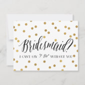 Confetti Bridesmaid | Bridesmaid Kaart (Voorkant)