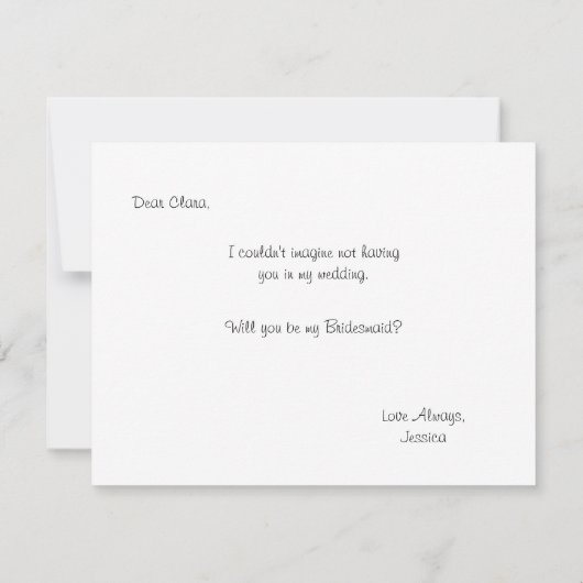 Confetti Bridesmaid | Bridesmaid Kaart (Achterkant)