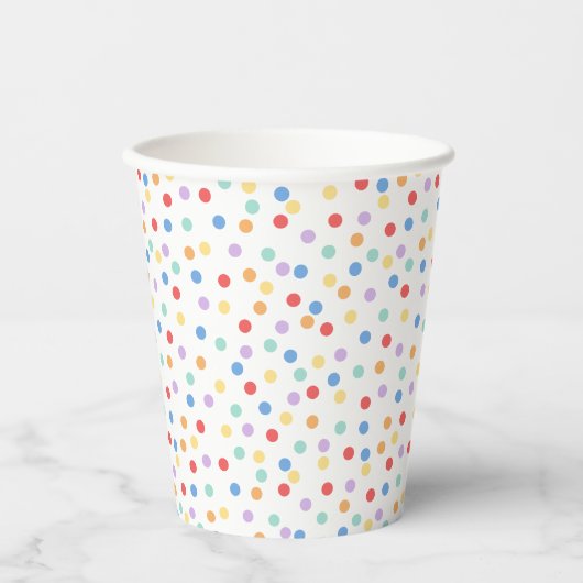 Confetti Brights (Stippen) Papieren Bekers (Voorkant)