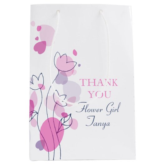 Confetti bruiloft bloemmeisje gunt middelgroot cad medium cadeauzakje (Voorkant)