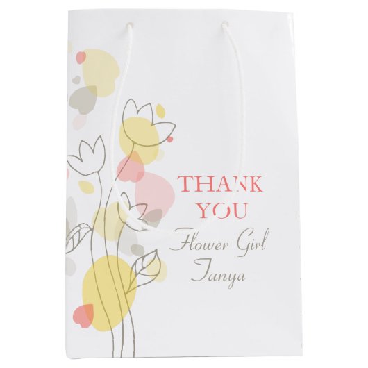 Confetti bruiloft bloemmeisje gunt middelgroot cad medium cadeauzakje (Voorkant)