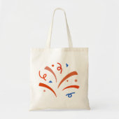 Confetti Burst: Terracotta & Blue Budget Tote Bag (Voorkant)