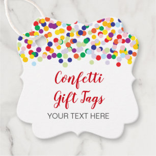 Confetti Cadeau Labels voor Douches & Party Favor 