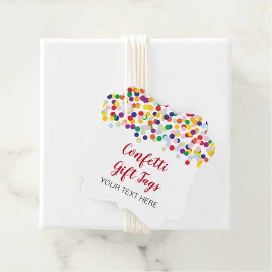 Confetti Cadeau Labels voor Douches & Party Favor  (In situ)