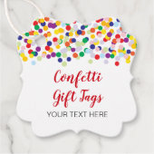Confetti Cadeau Labels voor Douches & Party Favor  (Voorkant)