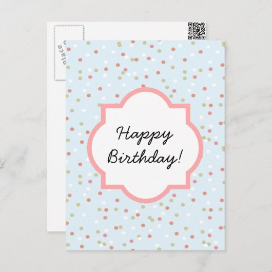 Confetti Cake Blue Butterroom Frosting Briefkaart (Voorkant / Achterkant)