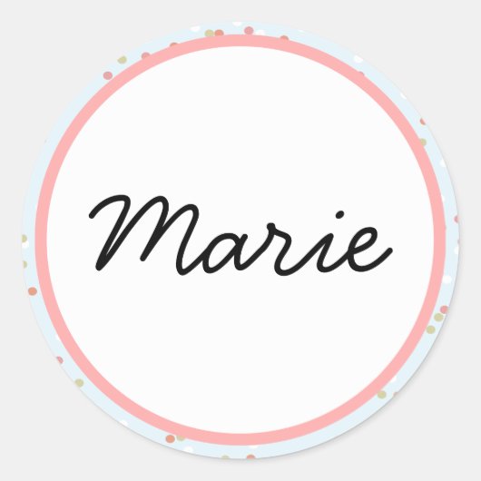 Confetti Cake Blue Butterroom Frosting Ronde Sticker (Voorkant)