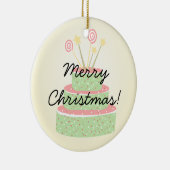 Confetti Cake ・ Groene Birthday Cake Keramisch Ornament (Rechts)