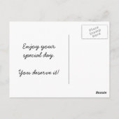 Confetti Cake · Groene verjaardagstaart Briefkaart (Achterkant)