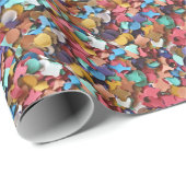 Confetti Carnaval Party Colorful Paper Piecks Fun Cadeaupapier (Rol Hoek)