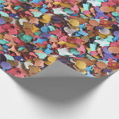 Confetti-carnavalpartij kleurrijke papierstukken cadeaupapier (Hoek)