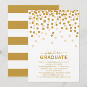 Confetti Celebration Afstuderen Invitation Kaart (Voorkant / Achterkant)