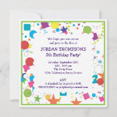 Confetti Celebration Birthday Party Invitation Kaart (Achterkant)
