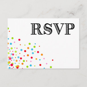 Confetti Celebration RSVP-reactiekaart RSVP Kaartje