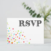 Confetti Celebration RSVP-reactiekaart RSVP Kaartje (Staand voorkant)