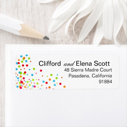 Confetti Celebration - veelkleurig Etiket (Insitu)