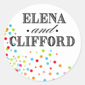 Confetti Celebration - veelkleurig Ronde Sticker (Voorkant)