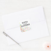Confetti Celebration - veelkleurig Vierkante Sticker (Envelop)