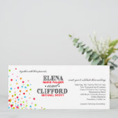 Confetti Celebration Wedding multicolor Kaart (Staand voorkant)