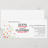 Confetti Celebration Wedding multicolor Kaart (Voorkant / Achterkant)