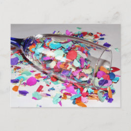 Confetti & Champagne Flûte Nieuwjaar Feestdagenkaart