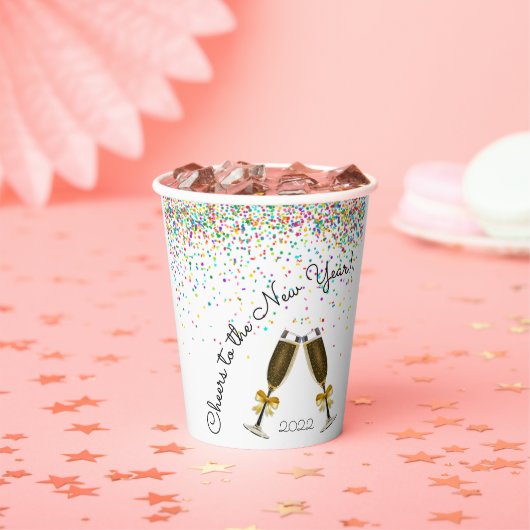 Confetti Champagne Paper Cup Papieren Bekers (Insitu)