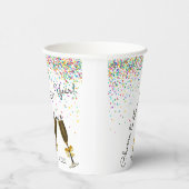 Confetti Champagne Paper Cup Papieren Bekers (Rechts)