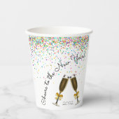 Confetti Champagne Paper Cup Papieren Bekers (Voorkant)