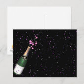 Confetti, champagnefles en bubbelige Briefkaarten (Voorkant / Achterkant)
