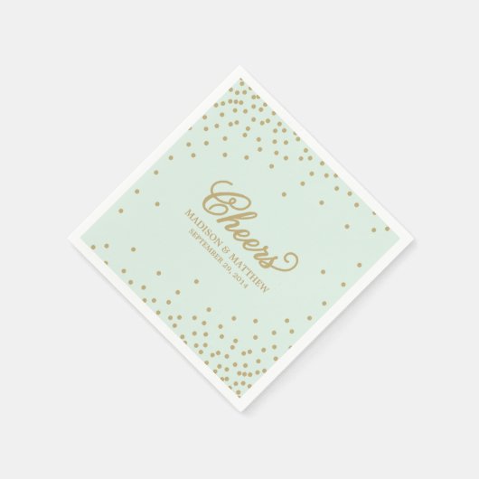 Confetti Cheers | Aangepast papier — luiers Servet (Hoek)