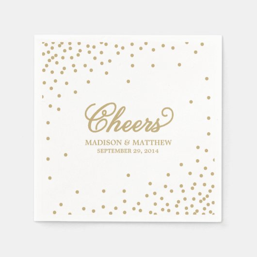 Confetti Cheers | Aangepast papier — luiers Servetten (Voorkant)