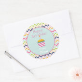 Confetti Chevron Persoonlijke Stickers op de verja (Envelop)