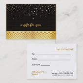 Confetti Chevron Salon en Spa Cadeaubon Kortingskaartje (Voorkant / Achterkant)