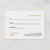 Confetti Chevron Salon en Spa Gift Certificate Kortingskaartje (Achterkant)