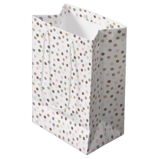 Confetti Chic (Stippen) Medium Cadeauzakje (Voorkant Gekanteld)