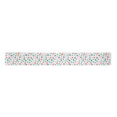 Confetti Christmas Modern Pattern Ribbon Satijnen Lint (Voorkant)