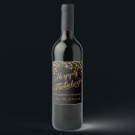 Confetti Christmas Wine Label Wijn Etiket<br><div class="desc">**************** OVER DIT ONTWERP ***************** Confetti Christmas Wine Label. Voor verdere aanpassing,  gelieve te klikken de "aanpassen"knoop en als u een Merry-Kerstmisontwerp nodig hebt,  is het ook beschikbaar,  gelieve me te contacteren.</div>