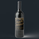 Confetti Christmas Wine Label Wijn Etiket<br><div class="desc">**************** OVER DIT ONTWERP ***************** Confetti Christmas Wine Label. Voor verdere aanpassing,  gelieve te klikken de "aanpassen"knoop en als u een Merry-Kerstmisontwerp nodig hebt,  is het ook beschikbaar,  gelieve me te contacteren.</div>