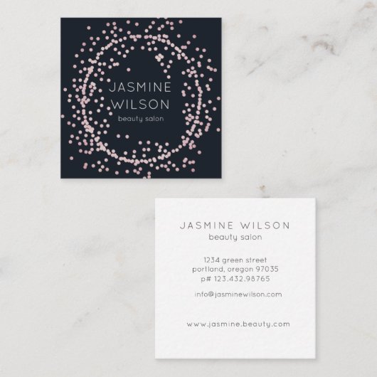 Confetti Classic | Minimalistisch Visitekaartje (Voorkant / Achterkant)