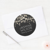 Confetti Classic | Minimalistische gepersonaliseer Ronde Sticker (Envelop)
