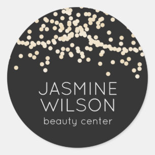 Confetti Classic   Minimalistische gepersonaliseer Ronde Sticker